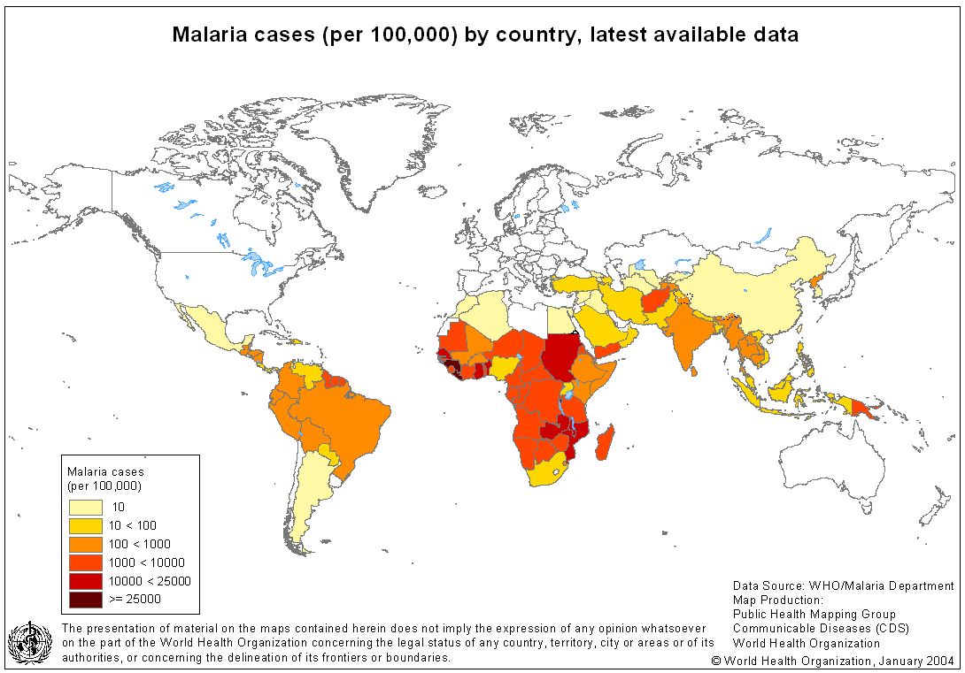 Global malaria prevalence